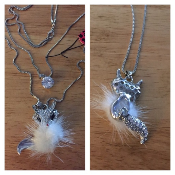 😎Crystal Fox White Fluff Double Chain - Picture 3 of 8